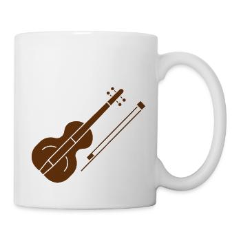Geige Musik Music - Tasse - Weiß - Rechts