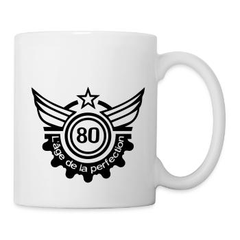80 ans age perfection anniversaire - Mug blanc - blanc - Droite