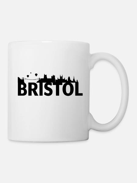 Bristol England Hauptstadt Skyline UK - Tasse - Weiß