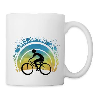 Radfahrer - Tasse - Weiß - Rechts
