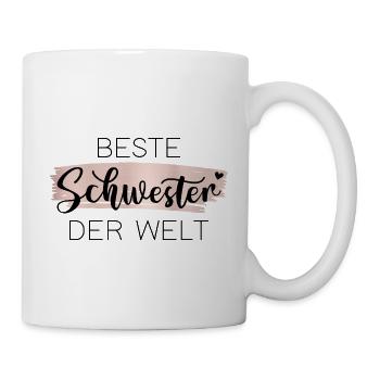 Beste Schwester der Welt - Tasse - Weiß - Rechts