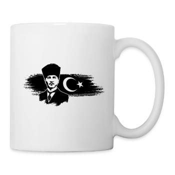 Mustafa Kemal Atatürk Türkei Flagge Geschenk - Tasse - Weiß - Rechts