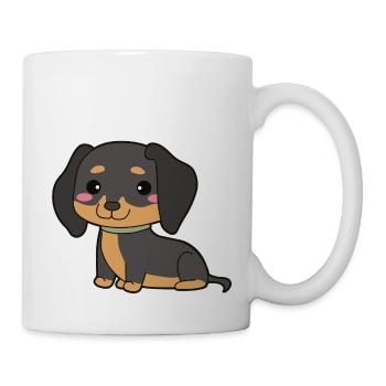 Dackel - Tasse - Weiß - Rechts