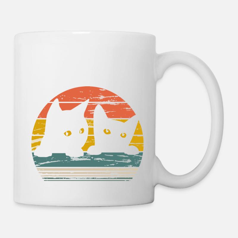 2 black cats - Tasse - Weiß