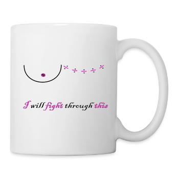 breast cancer awareness « I will fight trough this » - Mug blanc - blanc - Droite