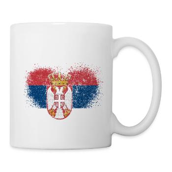 Serbien - Tasse - Weiß - Rechts