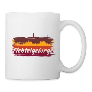 Fichtelgebirge Pinsel Kösseine Schneeberg OKO - Tasse - Weiß - Rechts