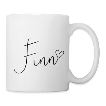 Finn Nom Prénom Jour du nom - Mug blanc - blanc - Droite