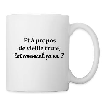À propos ? - Mug blanc - blanc - Droite