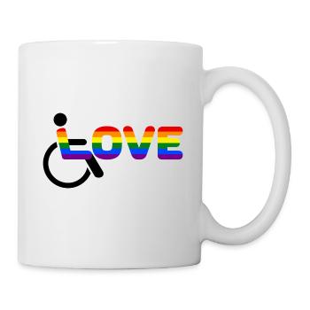 Rollstuhl Love Behindert - Tasse - Weiß - Rechts