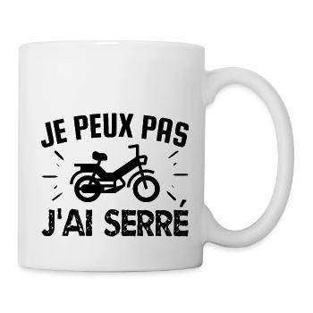 je peux pas j'ai serré - Mug blanc - blanc - Droite