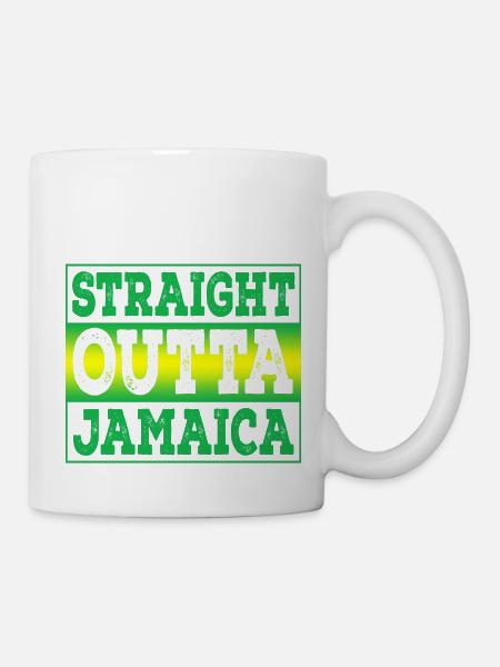 Straight Outta Jamaica Fun Gift - Mug - white
