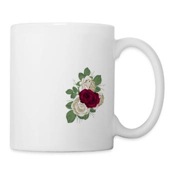 Buchstabe H geblümt - Tasse - Weiß - Rechts