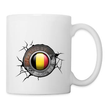 Belgien Steampunk Motor Angetrieben Vom Stolz - Tasse - Weiß - Rechts