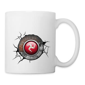 Isle Of Man Steampunk Engine Powered by Pride - Mug - white - Right