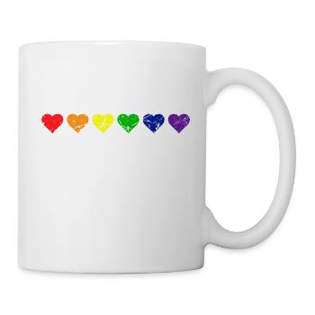 Pride LGBT LGBTQ Queer Ally Gay Lesbiennes Vintag - Mug blanc - blanc - Droite