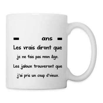 Anniversaire / cadeau / personnalisable - Mug blanc - blanc - Droite