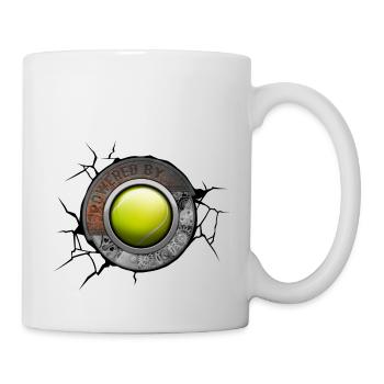 Steampunk Motor Angetrieben Vom Tennis - Tasse - Weiß - Rechts