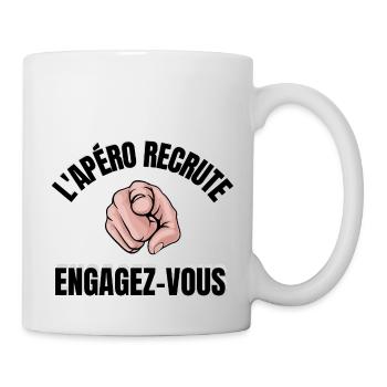 l'apéro recrute - Mug blanc - blanc - Droite
