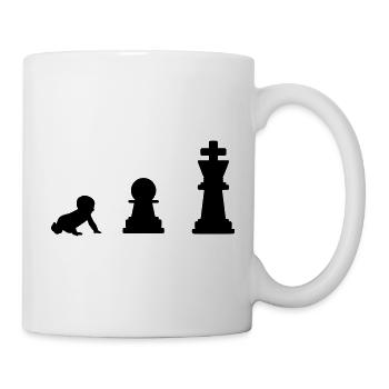 Schach von klein auf - Tasse - Weiß - Rechts