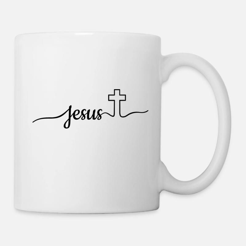 Jésus - Croix - Mug blanc - blanc