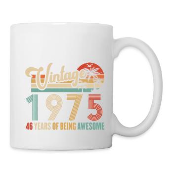 Vintage 1975 Anniversary 46 years to be Awesome - Mug - white - Right