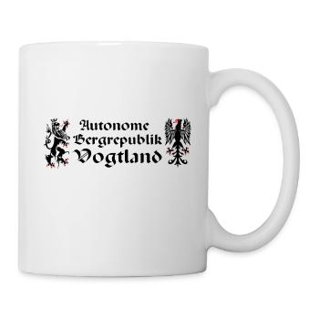 Vogtland autonom Greif Löwe Sachsen Bergrepublik - Tasse - Weiß - Rechts