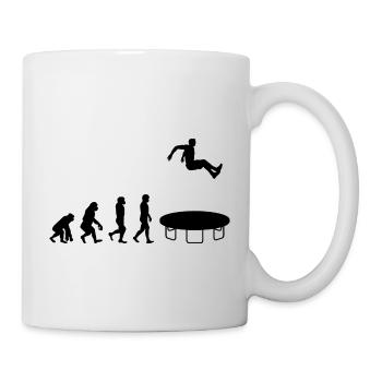 Trampoline Jumper Jumping Gymnastics Evolution - Mug - white - Right