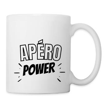 apéro power - Mug blanc - blanc - Droite