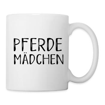 Pferdemädchen Pferd Mädchen Kinder Schrift - Tasse - Weiß - Rechts
