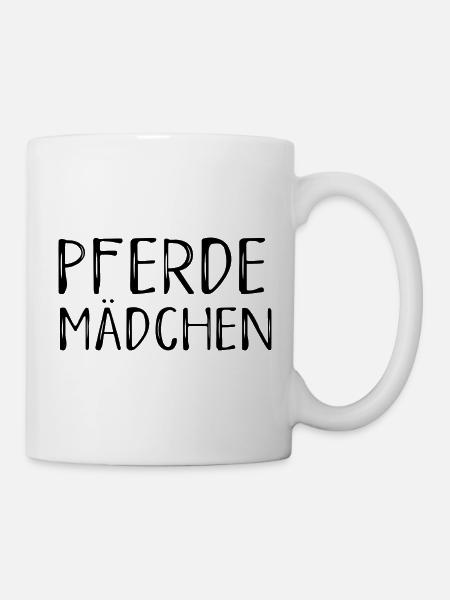 Pferdemädchen Pferd Mädchen Kinder Schrift - Tasse - Weiß