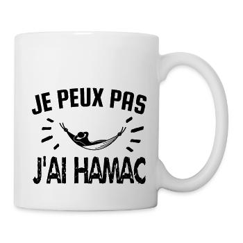 je peux pas j'ai hamac - Mug blanc - blanc - Droite