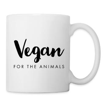Vegan for the animals - Mug - white - Right