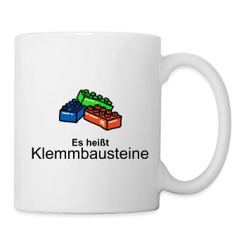 Klemmbaustein Spielzeug Steine Spielsachen Kinder - Tasse - Weiß - Rechts