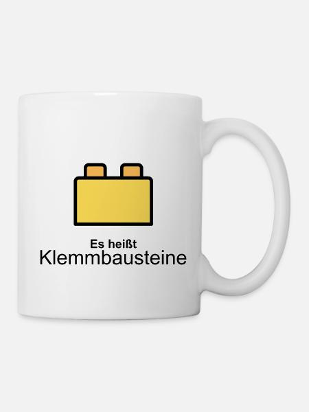 Klemmbausteine Spielzeug Steine Spielsachen Kinder - Tasse - Weiß