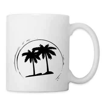 Palmen - Tasse - Weiß - Rechts