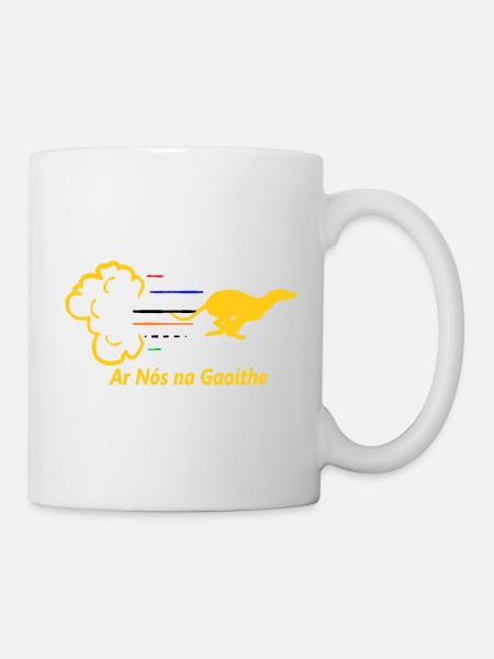 Greyhound - Ar Nós Na Gaoithe Gold - Mug - white