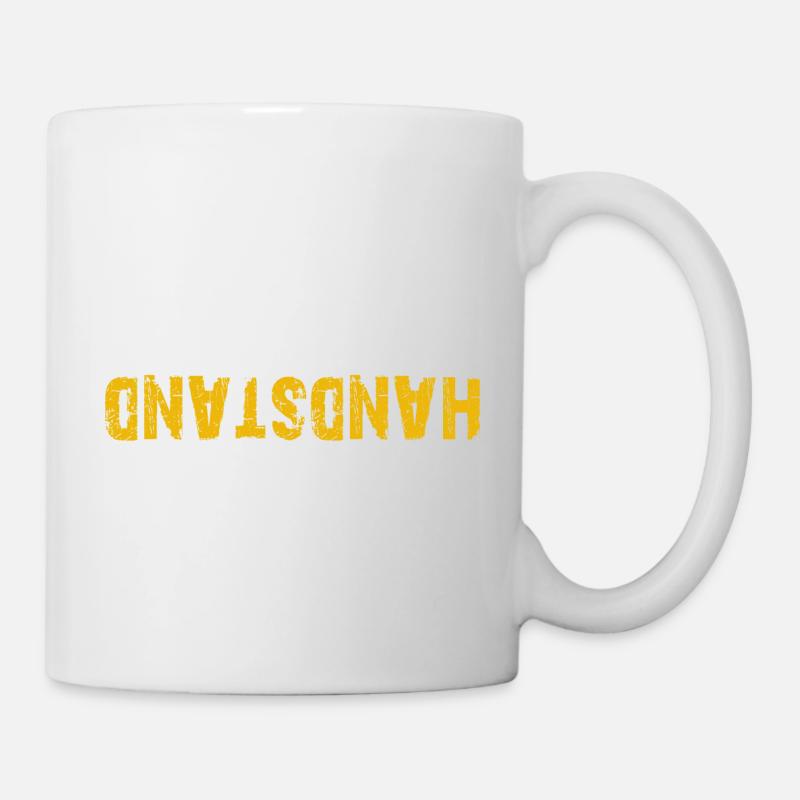 Essen Schlaf Handstand wiederholen - Tasse - Weiß