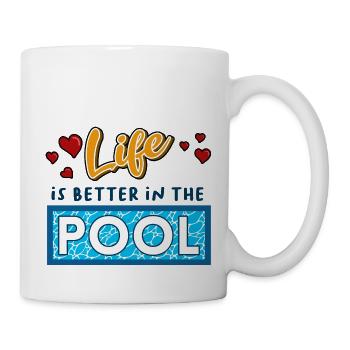 natation fitness dauphin nage nageur plaisir - Mug blanc - blanc - Droite