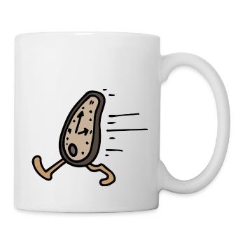 Le temps court - Le temps court - Horloge avec jambes - Mug blanc - blanc - Droite