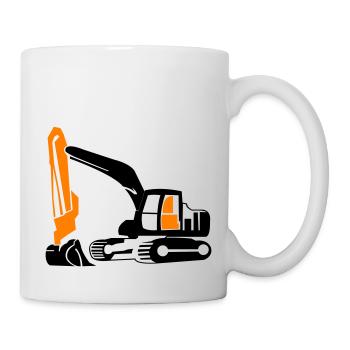 Excavatrice - Mug blanc - blanc - Droite