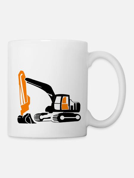 Bagger - Tasse - Weiß