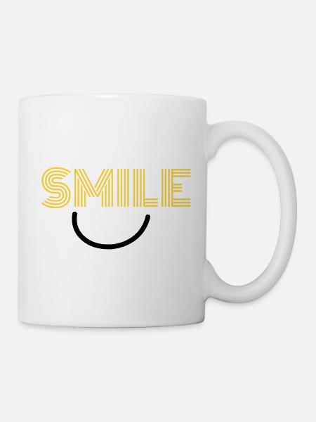 SMILE - Tasse - Weiß