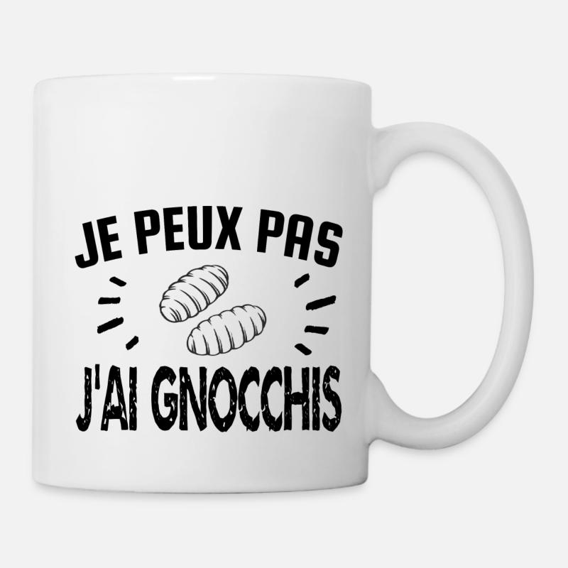 je peux pas j'ai gnocchis - Mug blanc - blanc