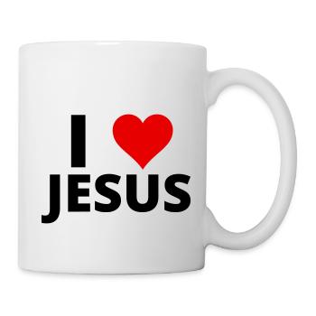 I LOVE JESUS ♥ - Mug - white - Right