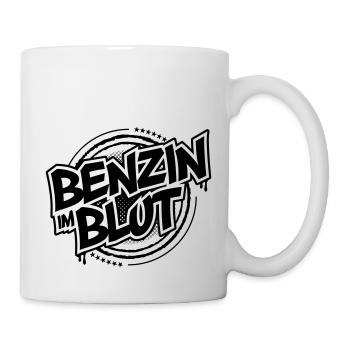 Benzin im Blut | Auto Tuning Geschenk Motiv - Tasse - Weiß - Rechts