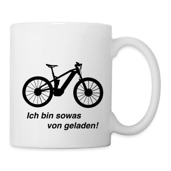 E-Bike Mountainbike Geladen - Tasse - Weiß - Rechts