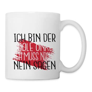 geburtstagsgeschenk lustig statement onkel zitat - Tasse - Weiß - Rechts