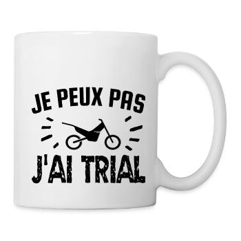 je peux pas j'ai trial - Mug blanc - blanc - Droite