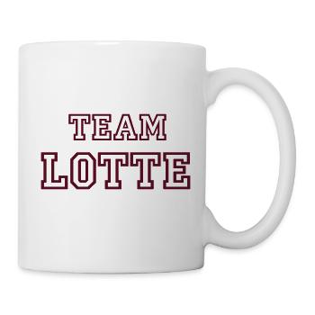 TEAM LOTTE Hundename Hündin TeamTrikot - Tasse - Weiß - Rechts